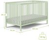 Kids Collective Babybett Kinderbett Gitterbett 60x120 & 70x140 cm höhenverstellbarer Lattenrost & herausnehmbare Sprossen stabiles Buchenholz | ab Geburt bis zum 3. Lebensjahr Made in EU | grün Bild 3