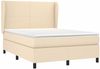 Boxspringbett mit Matratze Stoff Creme 140x200 cm, Härtegrad: H2 [3127810] Bild 3