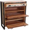 FIUME Schuhschrank Recyceltes Altholz Metall Bunt Bild 4