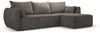 Micadoni Ecksofa Kaelle 4-Sitzer mit Schlaffunktion Rechts Chenille Grau Bild 2
