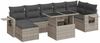 vidaXL 8-tlg. Garten-Sofagarnitur mit Kissen Hellgrau Poly Rattan 3326523 Bild 2