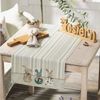 Home-trends24. de Tischläufer Hasentrio Tischdeko Osterhase Beige 40 x 140 Baumwolle Ostern, Ostern Bild 3