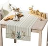 Home-trends24. de Tischläufer Hasentrio Tischdeko Osterhase Beige 40 x 140 Baumwolle Ostern, Ostern Bild 2