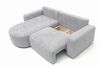Kaiser Möbel Ecksofa mit Schlaffunktion für Wohnzimmer, Cordstoff Tilia, ROUND ONE, abgerundete Form, Liegefunktion, Stauraum, modernes Design Bild 4