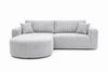 Kaiser Möbel Ecksofa mit Schlaffunktion für Wohnzimmer, Cordstoff Tilia, ROUND ONE, abgerundete Form, Liegefunktion, Stauraum, modernes Design Bild 2
