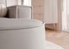 Ecksofa Designersofa Sofa ARLET in Stoff Riviera Hellgrau Ottomane Rechts Bild 4