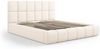 Micadoni Stauraumbett mit Kopfteil Bellis Chenille Haga Hellbeige 180x200 Bild 2