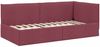 vidaXL Eckbettgestell mit Kopfteil Weinrot 90 x 190 cm Stoff 42016458 Bild 4