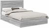 vidaXL Aufbewahrungsbett Graues Sonoma 140 x 200 cm Holzwerkstoff 3409917 Bild 2