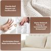 Schlafsofa 140x137x84 cm mit Schlaffunktion – 3-fach verstellbar, Chenille in Beige Bild 4