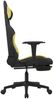 Gaming-Stuhl mit Fußstütze Drehbar Schwarz und Hellgrün Stoff, Drehbar [345506] Bild 4
