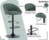WAHSON OFFICE CHAIRS Barhocker höhenverstellbar drehbar Barstuhl aus Handtuchstoff 2er Set Bild 3