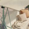 Hollywoodschaukel Satten 3-Sitzer 173x119x153 cm Hellgrün/Beige [en. casa] Bild 4