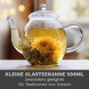 Creano Teekanne Teekanne 500ml, 0,5 l, (1er-Set, 2-St, Teekanne & Deckel), tropffrei Bild 2