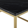 Couchtisch schwarz / gold Marmor Optik rechteckig 60x100 cm DELANO Bild 5