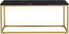 Couchtisch schwarz / gold Marmor Optik rechteckig 60x100 cm DELANO Bild 4