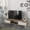 Fernsehschrank Kullila 160x35x40 cm Eicheoptik/Weiß [en. casa] Bild 2