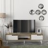 Fernsehschrank Kullila 160x35x40 cm Eicheoptik/Weiß [en. casa] Bild 4