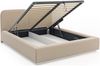 Selsey 'Comoves' Polsterbett 160x200 mit Veloursbezug, Bettkasten und Lattenrost, Hellbeige Bild 4