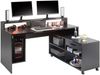 Schreibtisch >Thasos< in Schwarz - 160x92x70cm (BxHxT) Bild 3