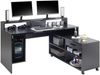Schreibtisch >Thasos< in Schwarz - 160x92x70cm (BxHxT) Bild 2