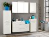 Unterschrank >Graphit< in Weiß Hochglanz aus MDF - 40x79x35cm (BxHxT) Bild 4