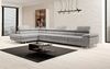 Designer Sofa Maxi mit Schlaf - und Klappfunktion Hellgrau Samt Links Bild 2