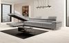 Designer Sofa Maxi mit Schlaf - und Klappfunktion Hellgrau Samt Links Bild 5