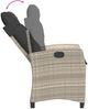 vidaXL 9-tlg. Garten-Essgruppe mit Kissen Hellgrau Poly Rattan 3212699 Bild 5