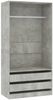 vidaXL Kleiderschrank Betongrau 100×50×200 cm Spanplatte [800607] Bild 2