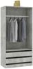 vidaXL Kleiderschrank Betongrau 100×50×200 cm Spanplatte [800607] Bild 4