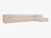 Micadoni Ecksofa Ruby 5-Sitzer Rechts Strukturierter Stoff Ottawa Beige Bild 2
