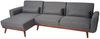 Sofa HWC-J20, Couch Ecksofa, L-Form 3-Sitzer Liegefläche Schlaffunktion Stoff/Textil 280cm ~ anthrazit-grau Bild 2