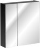 Doppel-Spiegelschrank, 140cm, LED-Beleuchtung, matt schwarz, PUEBLA-56-BLACK Bild 3
