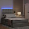 vidaXL LED-Speicherbett mit Matratze Hellgrau 120 x 200 cm Stoff 3372534 Bild 5