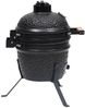 vidaXL 2-in-1 Kamado-Grill, Keramik 56 cm, Schwarz Bild 5