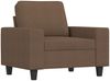 vidaXL Sessel mit Hocker Braun 60 cm Stoff 3201146 Bild 3