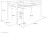 Hochbett Spielbett Kinderbett Kiefer Leiter Vorhang grau Stern 90x200 Tunnel Bild 3