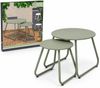 2-teiliges Beistelltisch-Set, Grün, ineinander stellbar, Ø 60/40 cm Bild 2