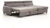 Ecksofa Schlafsofa Sofa ANTON XS in Stoff Esito Grau Ottomane Rechts Bild 3