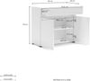 Sideboard >Mister< in weiss, Lack Hochglanz - 90x80x38cm (BxHxT) Bild 5
