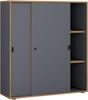 VCM Büroschrank Salia 920792 Anthrazit H. 110 x B. 100 x T. 37 cm Bild 2