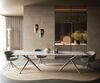 Esstisch Edge 300x100 cm Keramik Onyx Pearl Estelar rund Metall Effektfinish Titan Bild 2