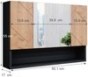Vicco 'Irma' Spiegelschrank, Holz, 55 x 17 x 80 cm, Anthrazit / Eiche Bild 3