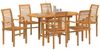 vidaXL Garten Essgruppe 7 pcs Braun Massivholz Teak 3383948 Bild 3