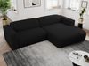 Ecksofa PASADENA, freistehendes Ecksofa, breite Armlehnen, Federsitz - rechts - Schwarz Boucle Bild 3