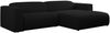 Ecksofa PASADENA, freistehendes Ecksofa, breite Armlehnen, Federsitz - rechts - Schwarz Boucle Bild 4