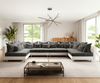 Couch Clovis XL Weiß/ Schwarz Wohnlandschaft Modulsofa Bild 2