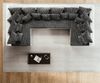 Couch Clovis XL Weiß/ Schwarz Wohnlandschaft Modulsofa Bild 4