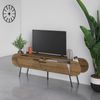 Calicosy TV-Möbel 2 Türen mit Metallfüßen B194,5 cm - SALUSO - Dunkles Holz Bild 5